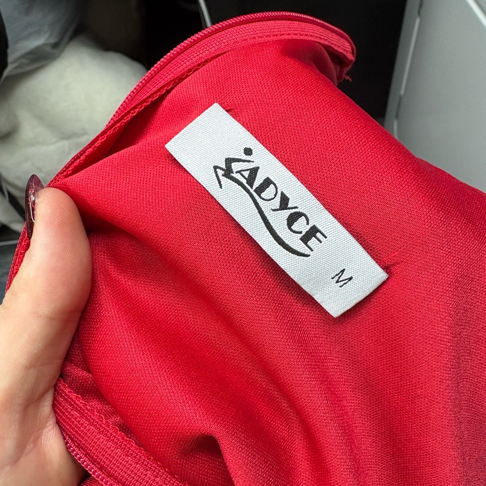 Vintage Red One Shoulder Dress - Picture 5 of 5